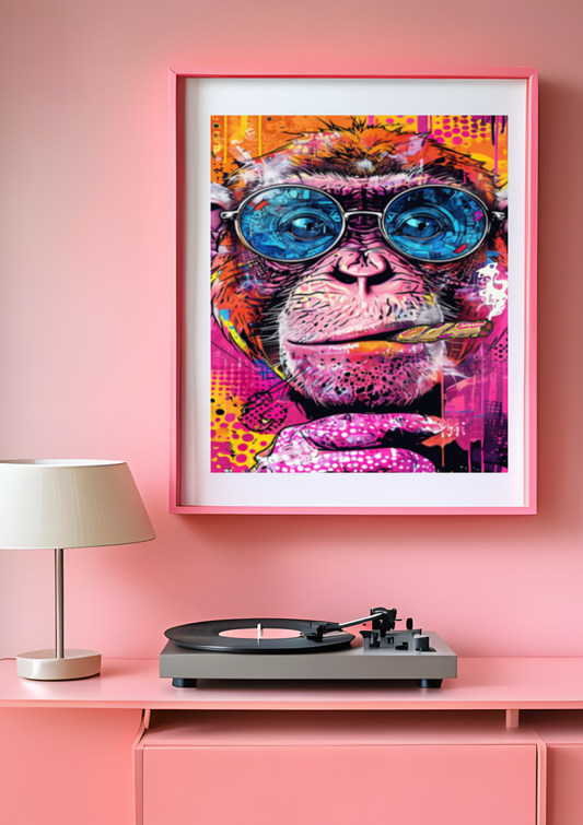 Vibrant Monkey Art Print
