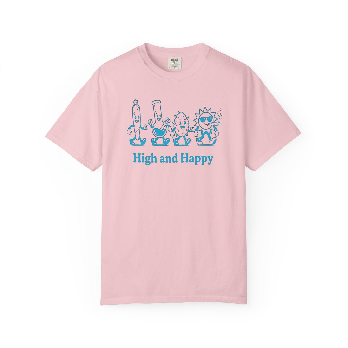 High and Happy Unisex Garment-Dyed T-Shirt