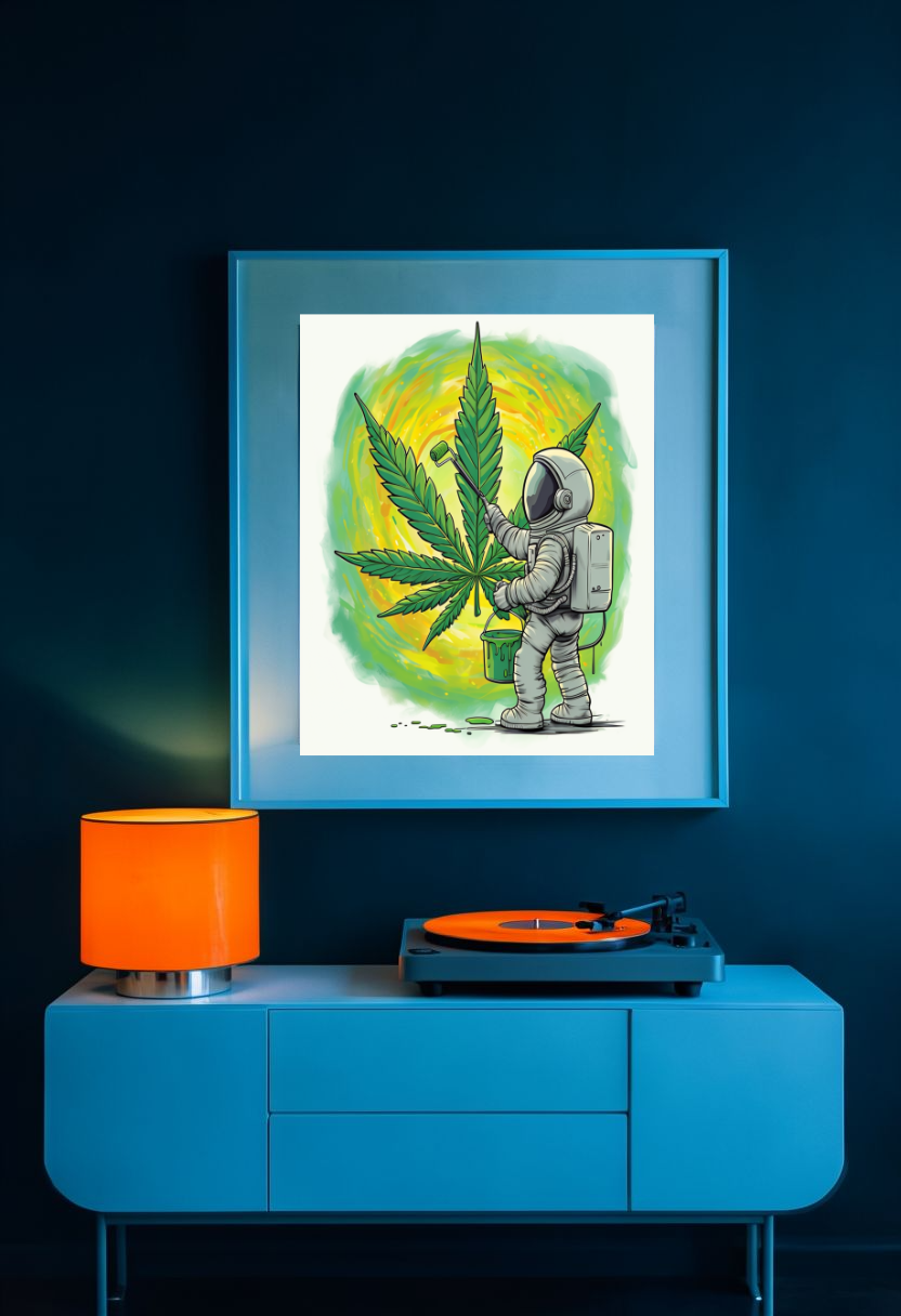 Astronaut Painter Poster
