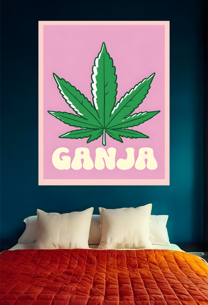 Ganja Leaf Art Poster