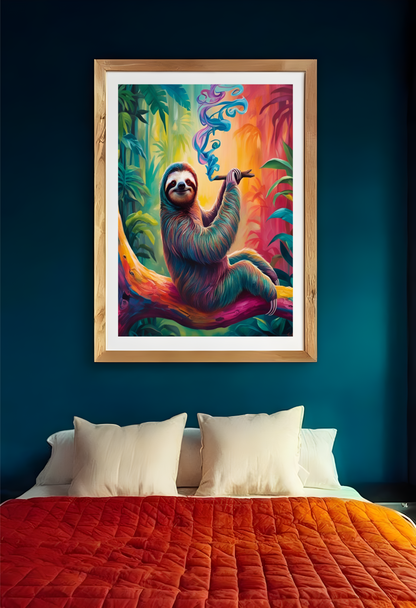 Smoking Sloth Poster