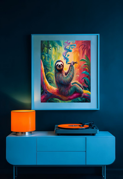 Smoking Sloth Poster