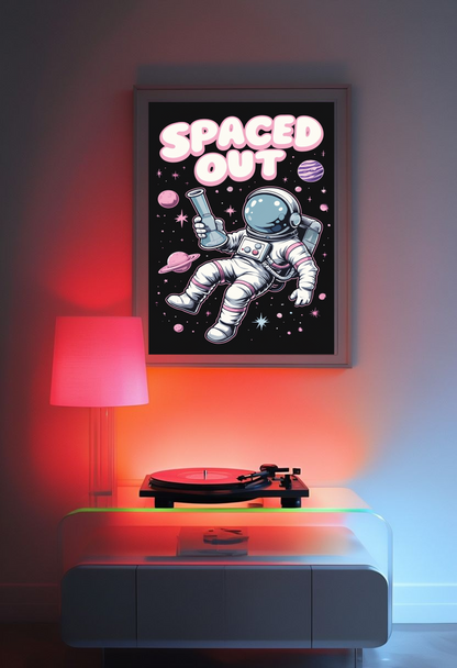 Spaced Out Astronaut Poster