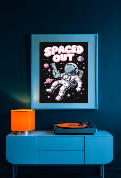 Spaced Out Astronaut Poster