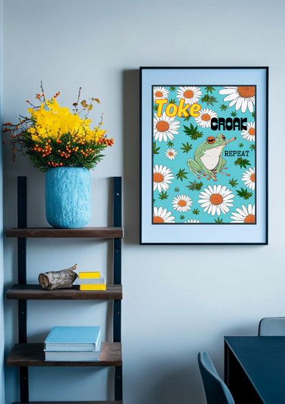 Toke, Croak, Repeat Frog Poster