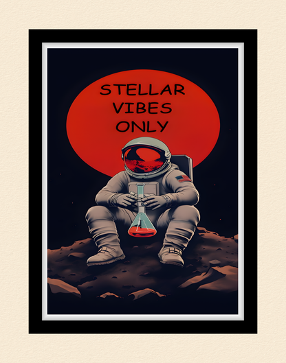 Stellar Vibes Only Astronaut Poster