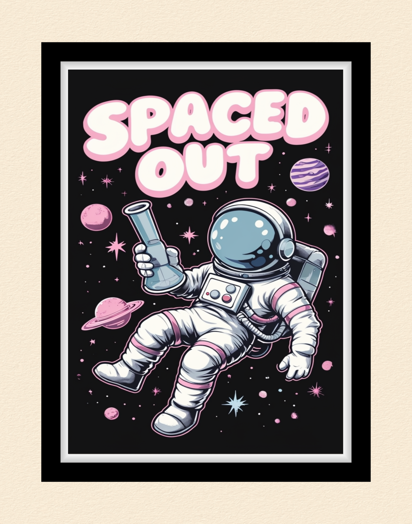Spaced Out Astronaut Poster