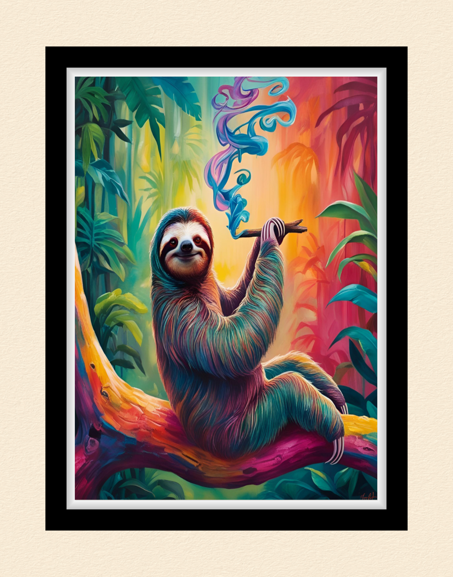 Smoking Sloth Poster