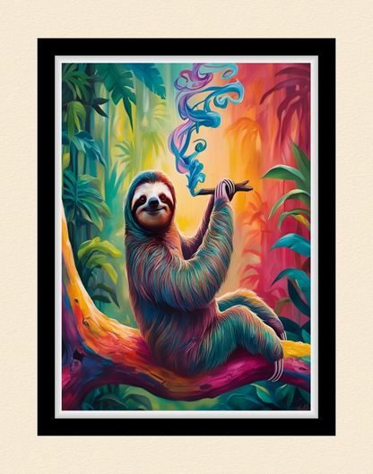 Smoking Sloth Poster
