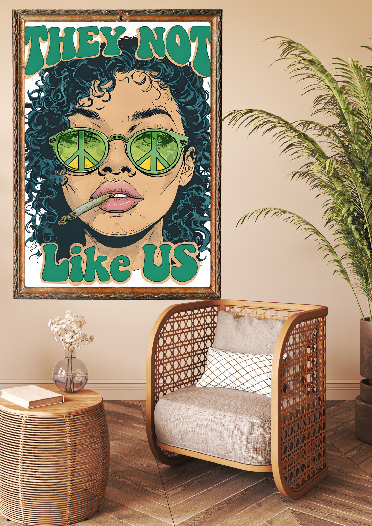 Girl Smoking 'They Not Like Us' Poster