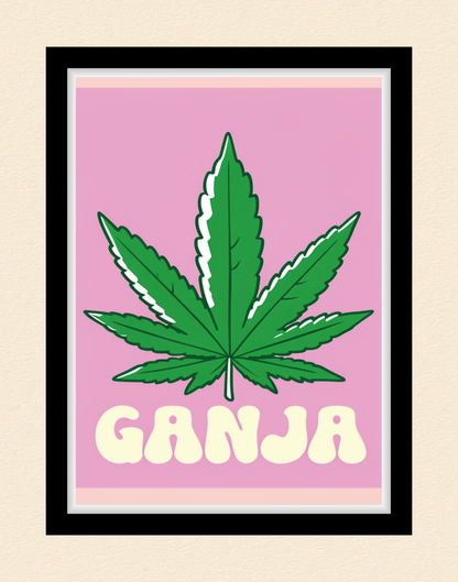 Ganja Leaf Art Poster