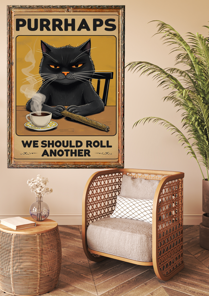 Purrhaps Cat Poster