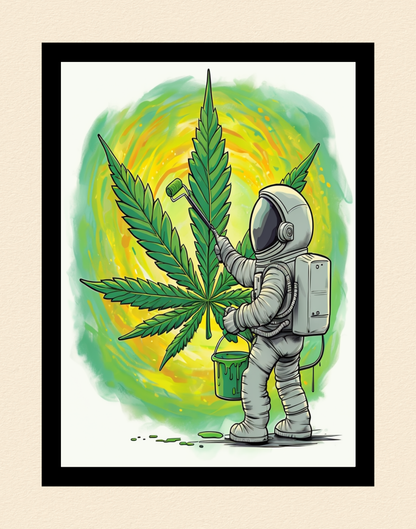 Astronaut Painter Poster