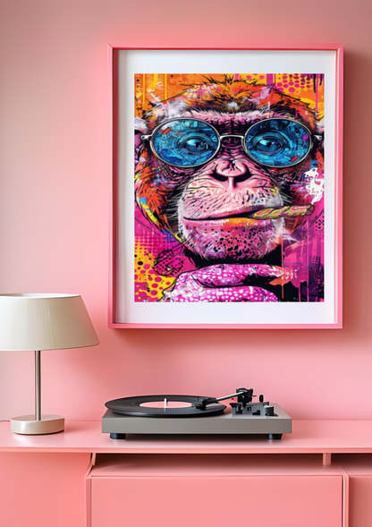 Vibrant Monkey Art Print