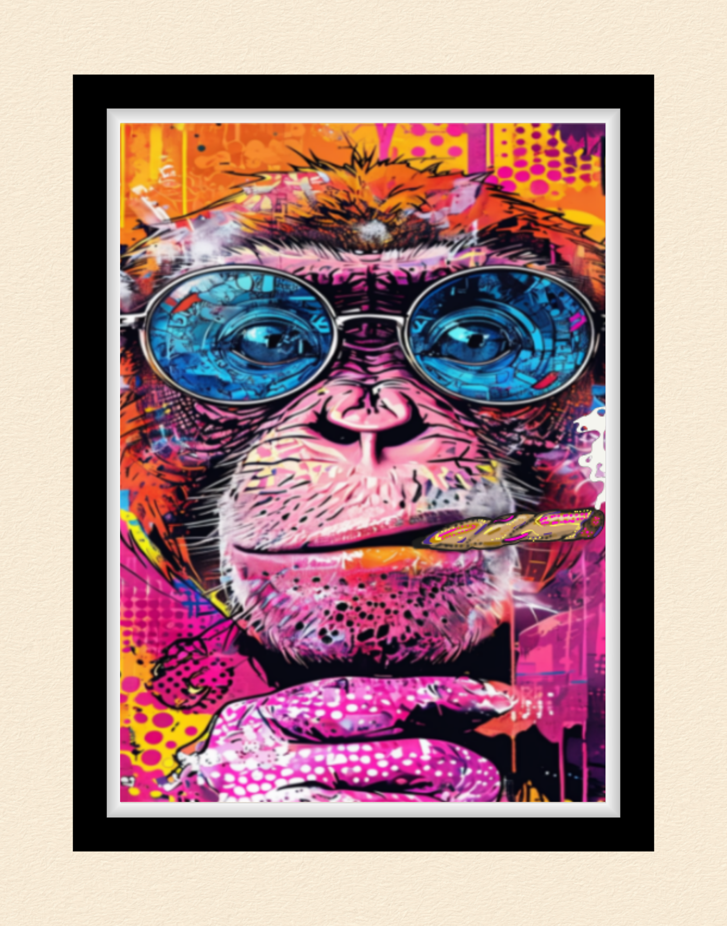 Vibrant Monkey Art Print