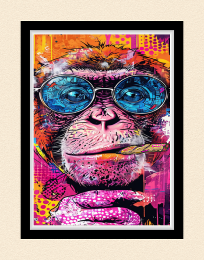 Vibrant Monkey Art Print