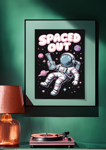 Spaced Out Astronaut Poster