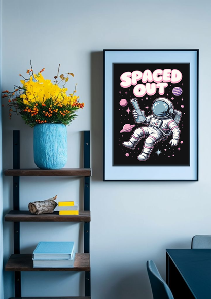 Spaced Out Astronaut Poster