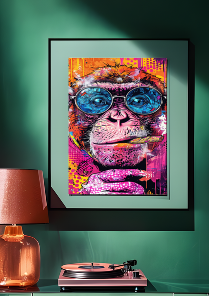 Vibrant Monkey Art Print