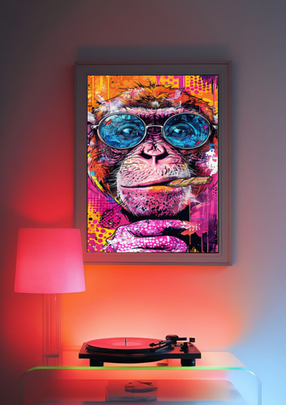 Vibrant Monkey Art Print