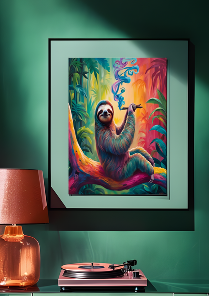 Smoking Sloth Poster