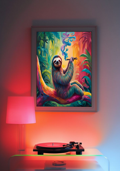 Smoking Sloth Poster