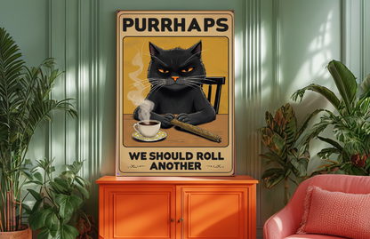 Purrhaps Cat Poster