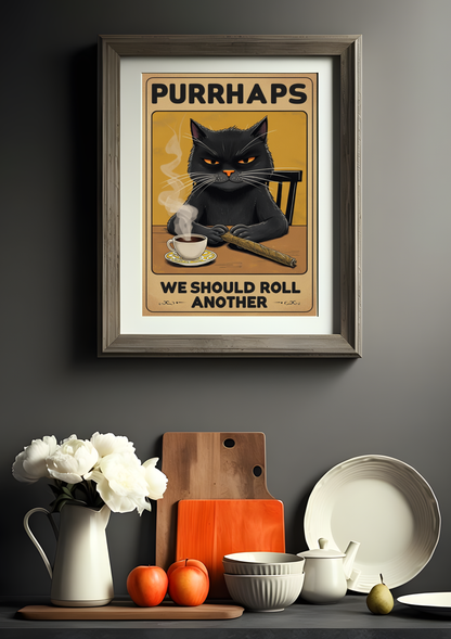 Purrhaps Cat Poster