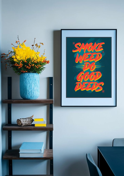 Smoke Weed Do Good Deeds Poster