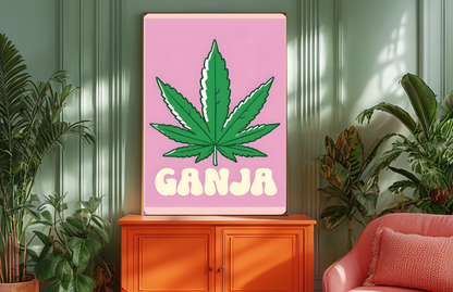 Ganja Leaf Art Poster