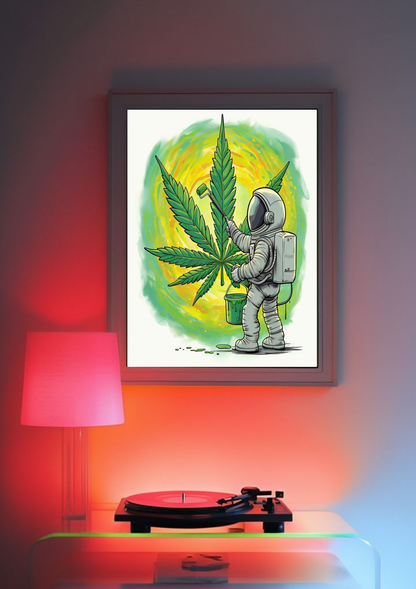 Astronaut Painter Poster