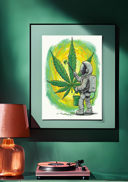 Astronaut Painter Poster