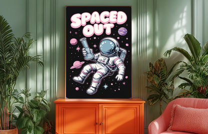 Spaced Out Astronaut Poster
