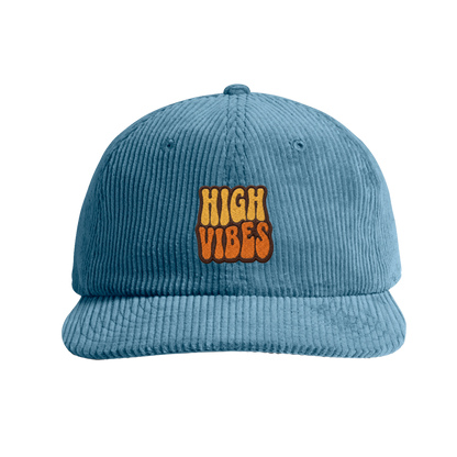High Vibes Corduroy Embroidered Hat