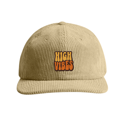 High Vibes Corduroy Embroidered Hat