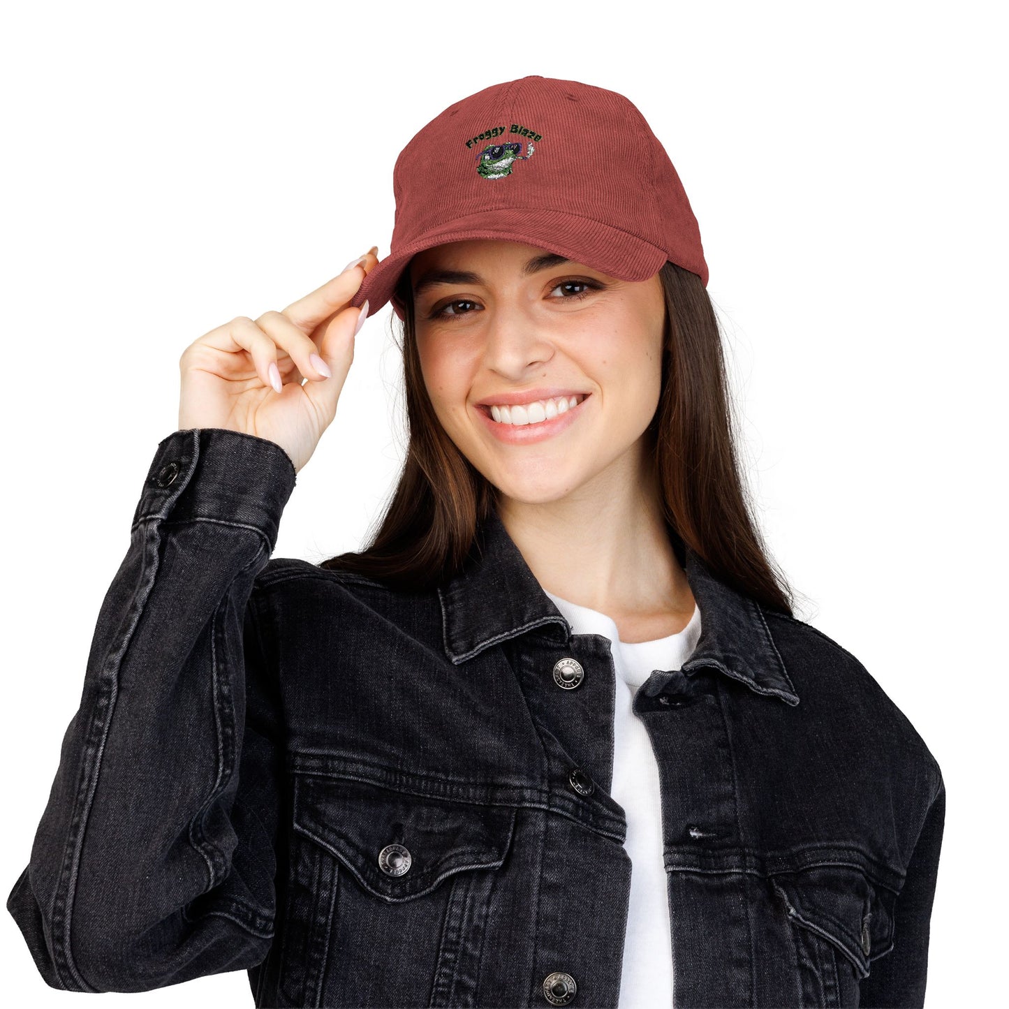 Corduroy: Embroidered Froggy Blaze