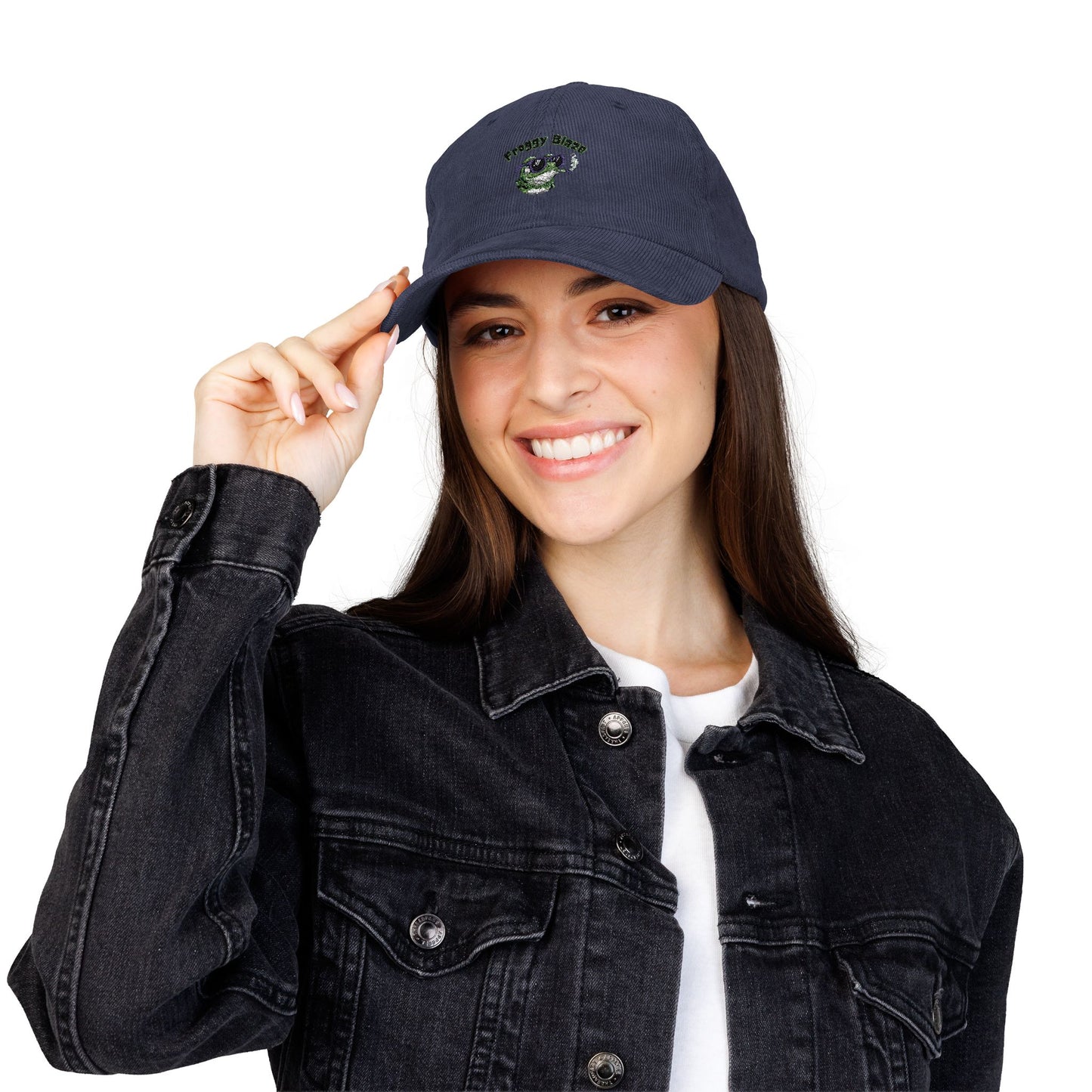 Corduroy: Embroidered Froggy Blaze